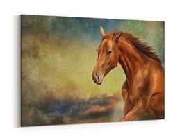 Obraz na płótnie - Brązowy koń w stylu vintage - 5034
