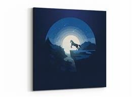 Obraz na płótnie - Dziki koń nocą - 5050