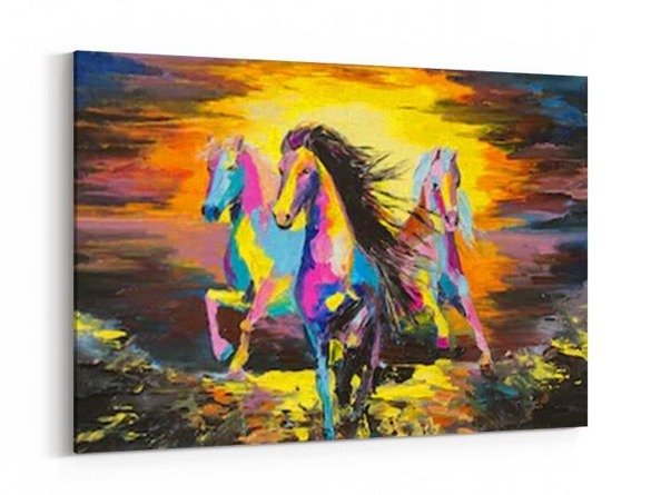 Obraz na płótnie - Ilustracja trzech koni - 5035